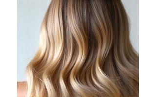 Blonde Wellenfrisur